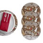 Hermia 4096 Mantel de Comedor, Poliéster y Algodón, Diámetro 37 cm, 4 Piezas